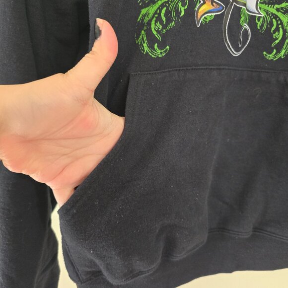 Women's Large Italian Princess Hoodie Black, Red, White and Green - Picture 4 of 4